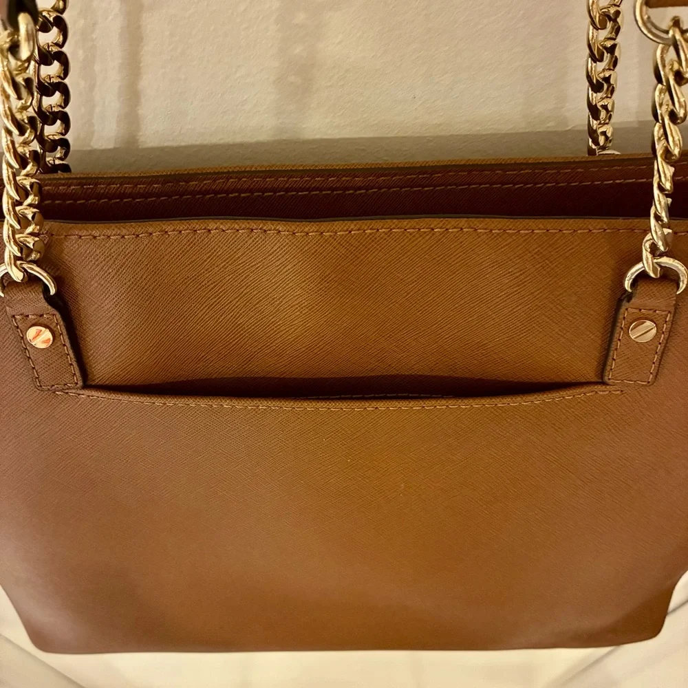 Michael Kors Jet Set Saffiano Leather Chain Tote in Acorn